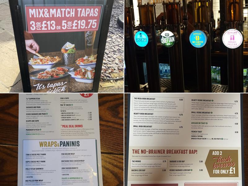 The Gardener's Arms Menu