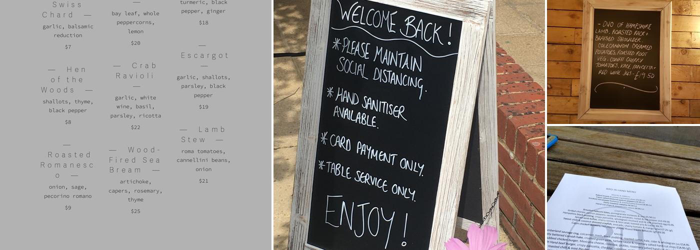 Bird In Hand - Woking Menu