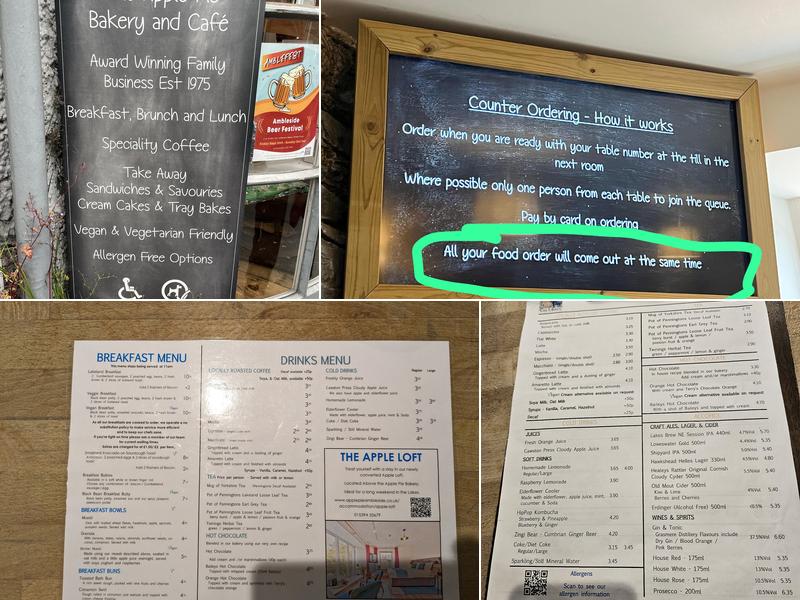 The Apple Pie Cafe and Bakery Menu