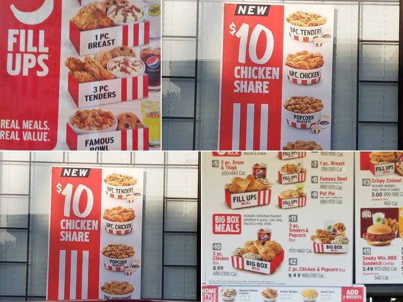 KFC Menu