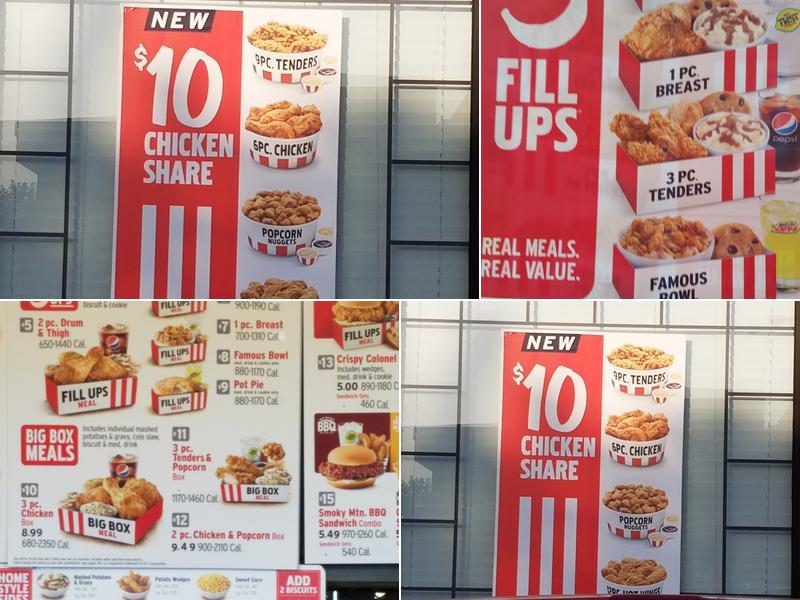 KFC Menu
