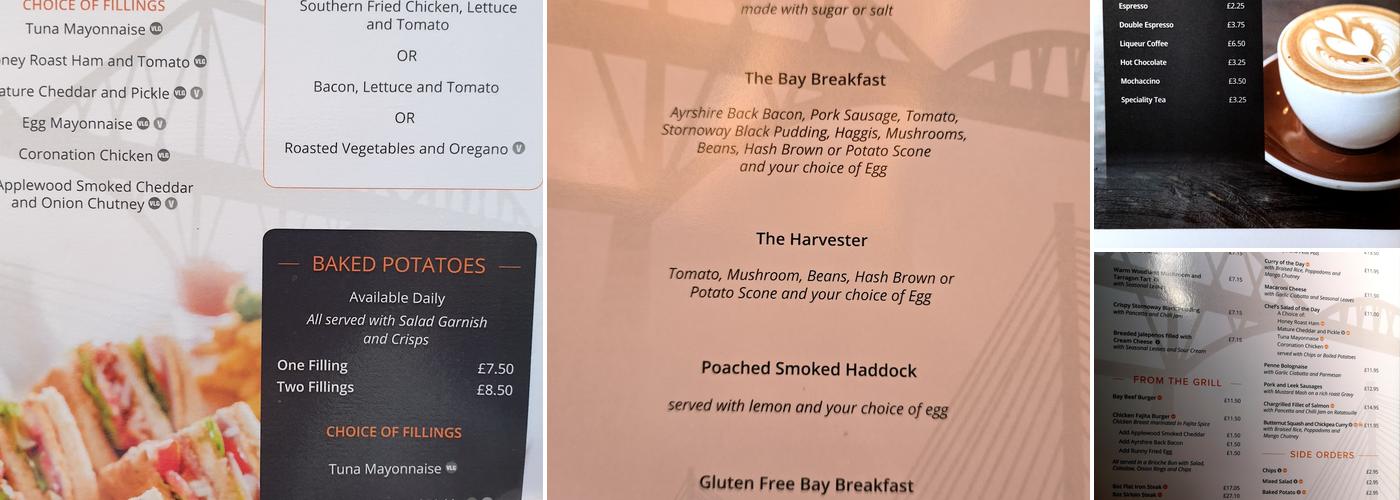 Horizons Restaurant Menu