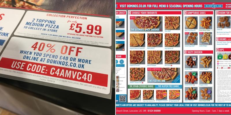 Domino's Pizza - Lancaster Menu