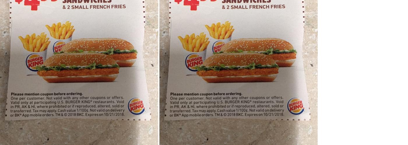 Burger King Menu