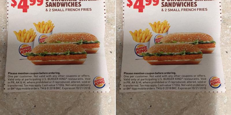 Burger King Menu