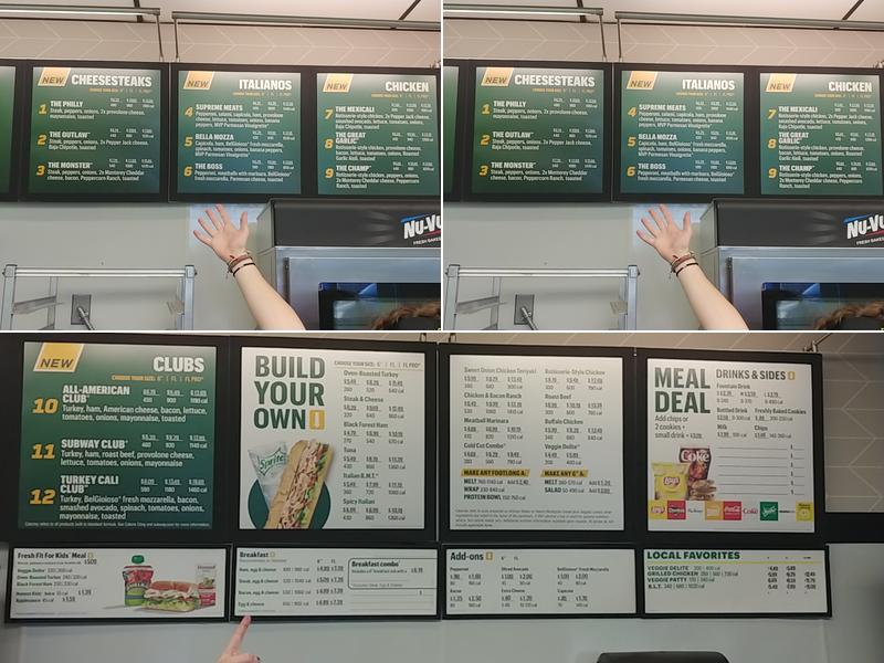 Subway Menu