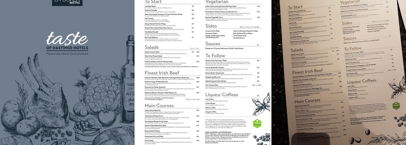 La Scala Bistro Menu