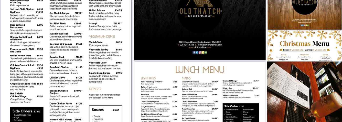 The Old Thatch Inn Menu