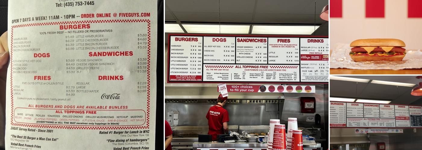 Five Guys Menu