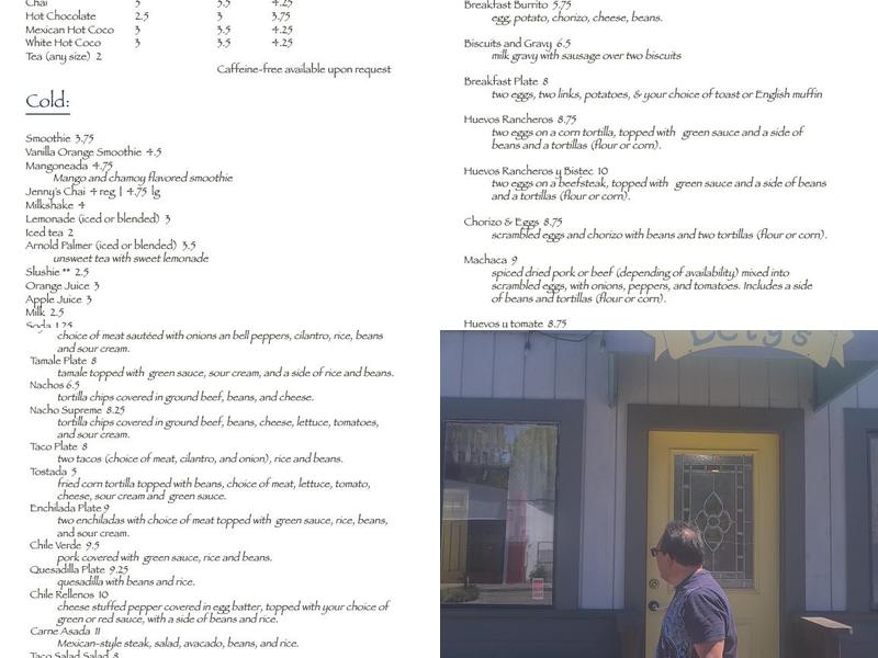 Lety's Kitchen & Coffee Menu