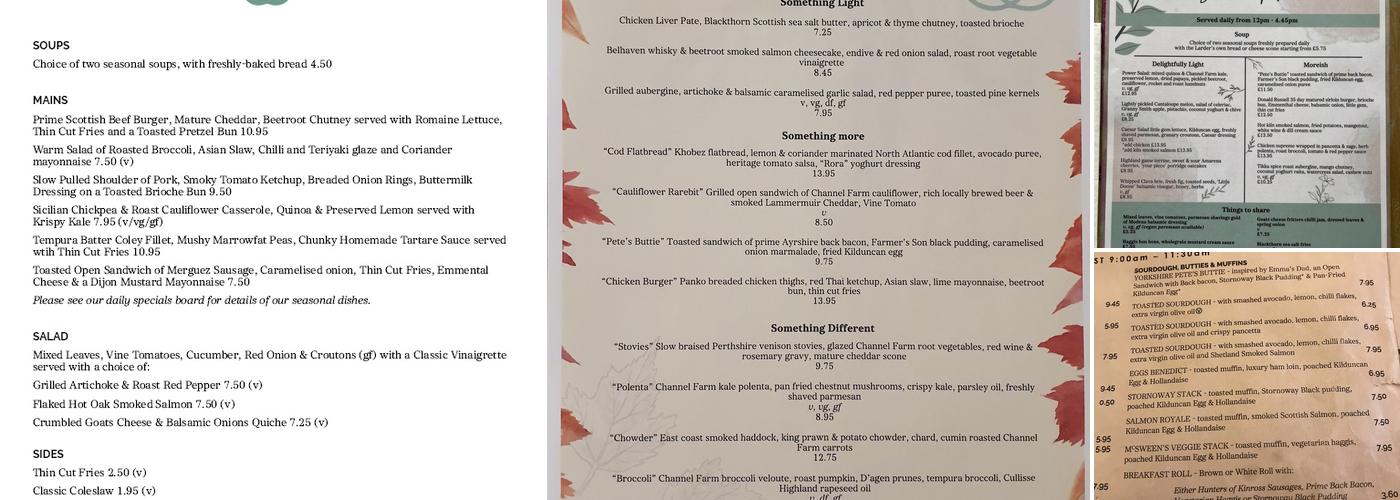 Loch Leven's Larder Menu