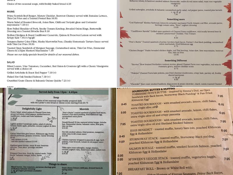 Loch Leven's Larder Menu