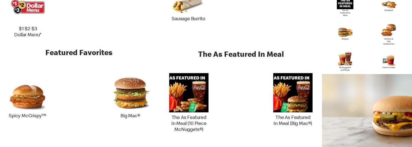 McDonald's Menu