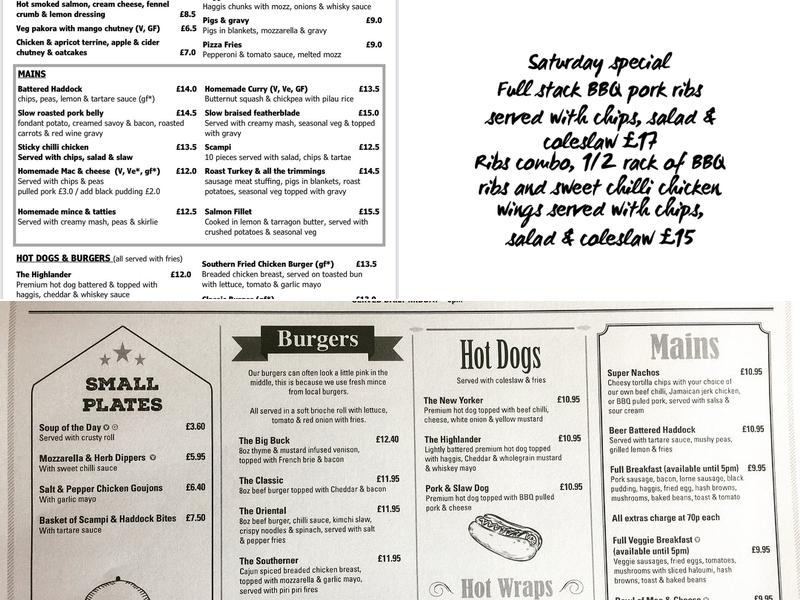 The Carisbrooke Menu