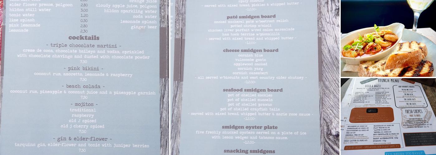 Beach Café Bar Menu