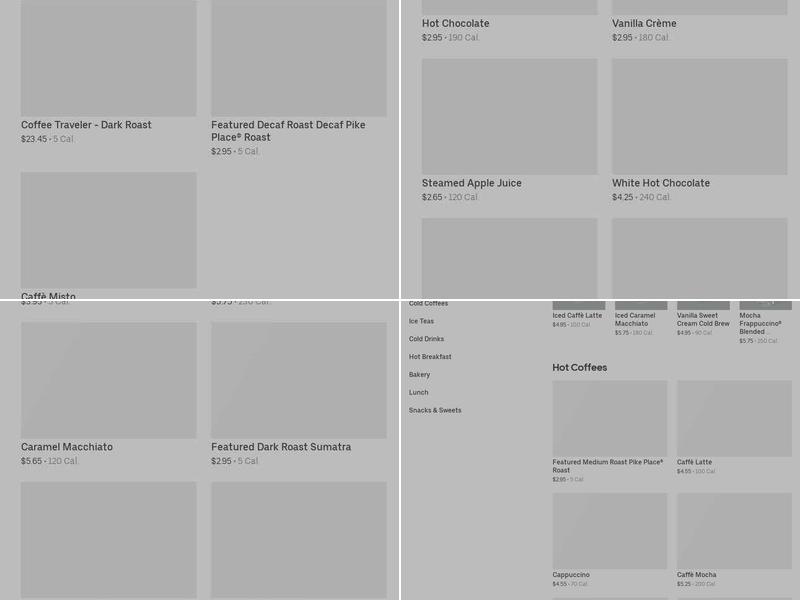 Starbucks Menu