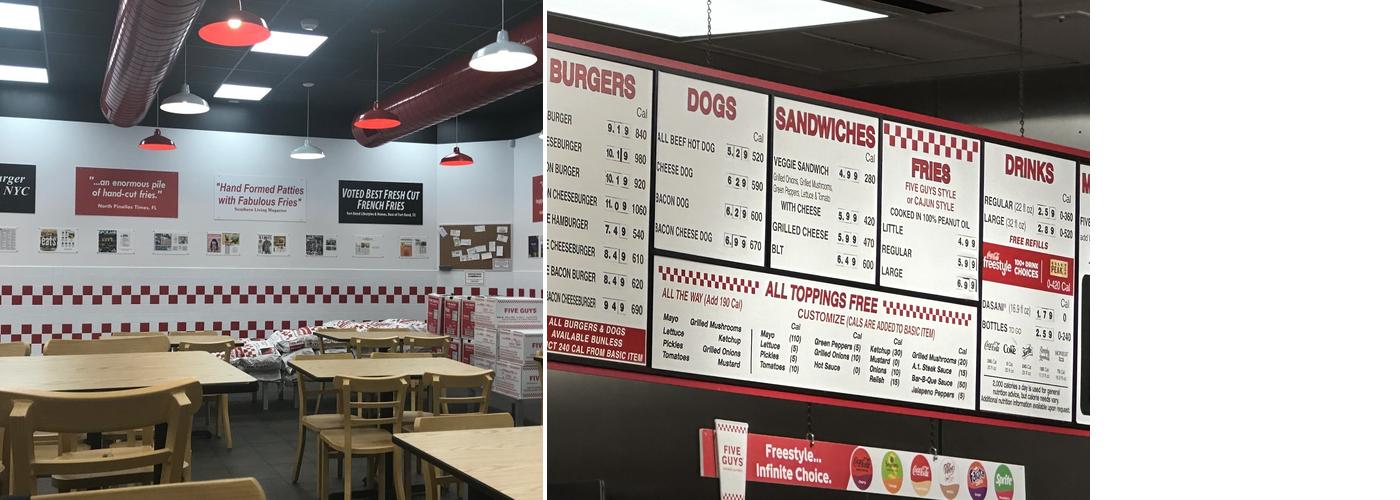 Five Guys Menu