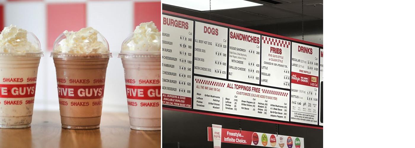 Five Guys Menu
