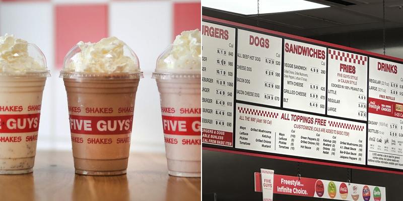 Five Guys Menu