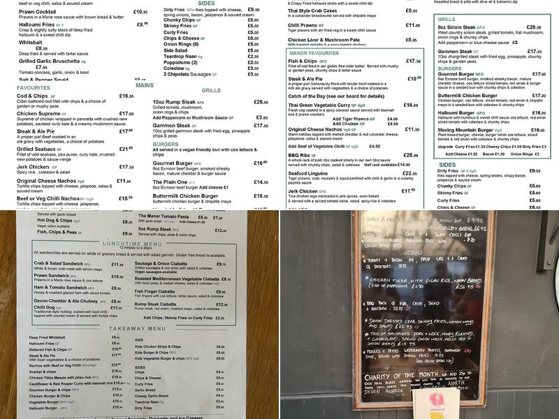 The Manor House Inn Menu