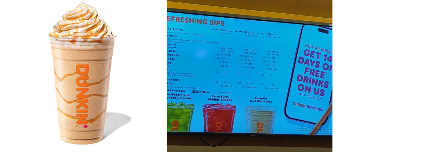 Dunkin' Menu