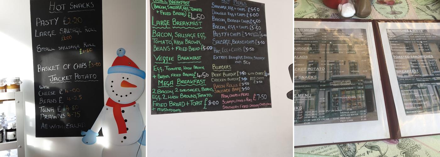 The Green Lantern Cafe Menu