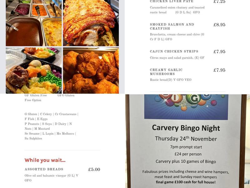 The Hunters Inn Menu