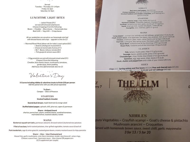 The Elm Menu