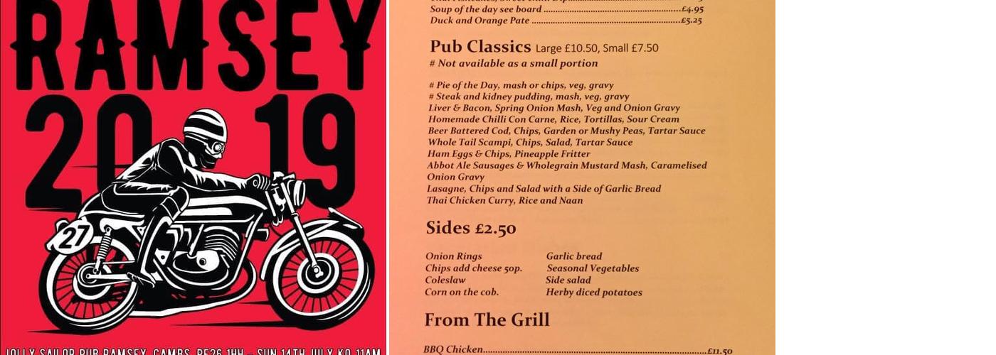 The Jolly Sailor Ramsey Menu