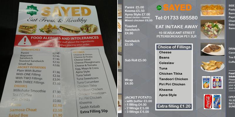 Sayed Eat Fresh & Healthy Menu