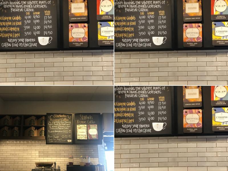 Starbucks Menu