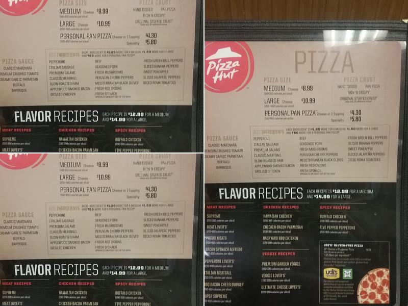Pizza Hut Menu
