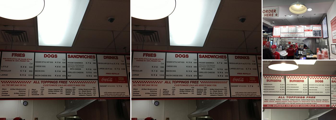 Five Guys Menu