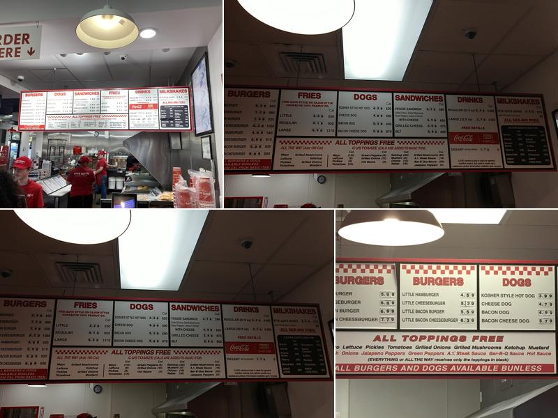 Five Guys Menu