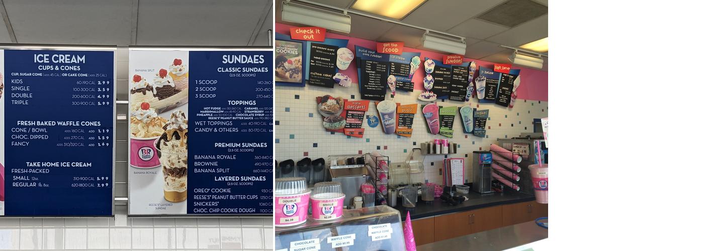 Baskin-Robbins Menu