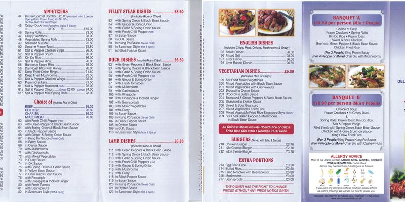 Fortune Cuisine Menu