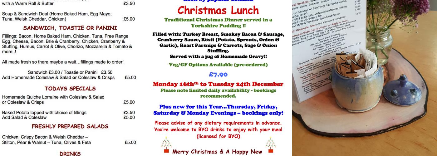 GLASS ONION CAFE Menu