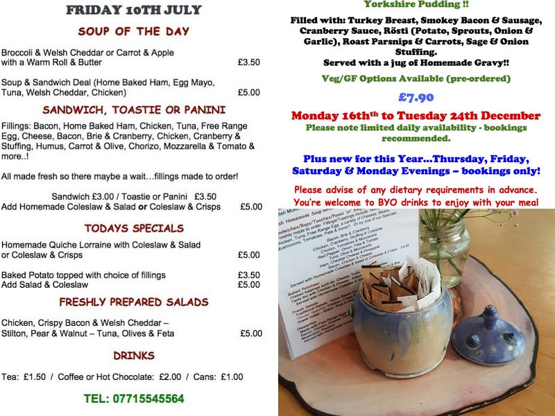 GLASS ONION CAFE Menu