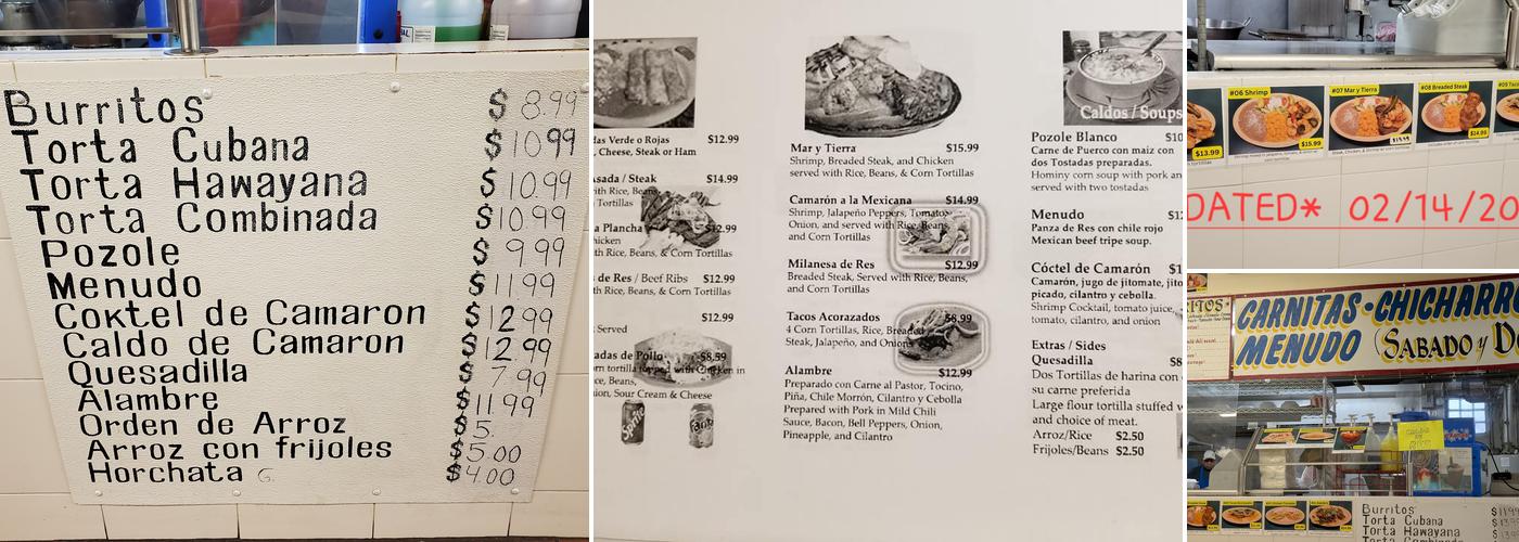Alicia Bakery Menu