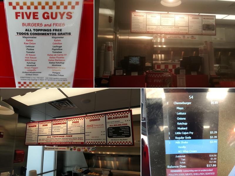 Five Guys Menu