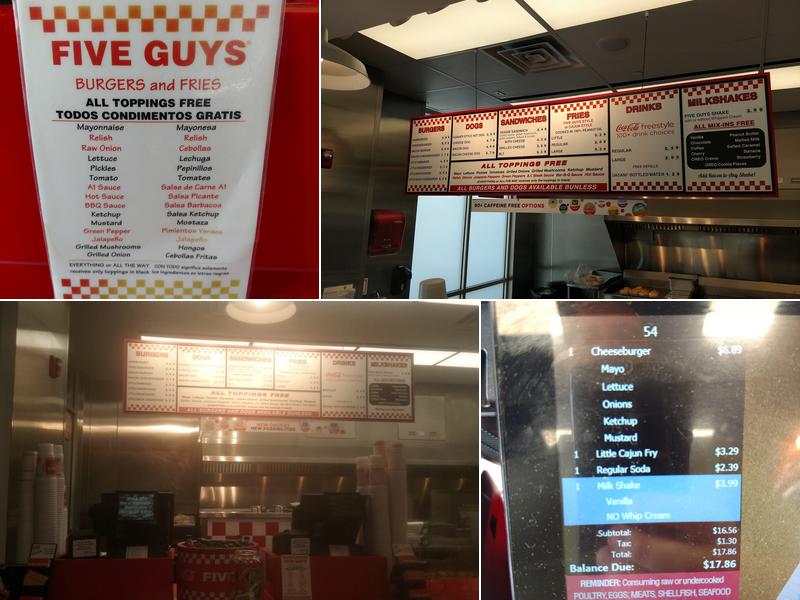 Five Guys Menu