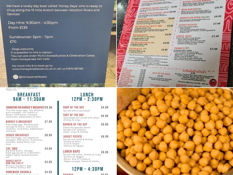 Honeystreet Mill Cafe Menu