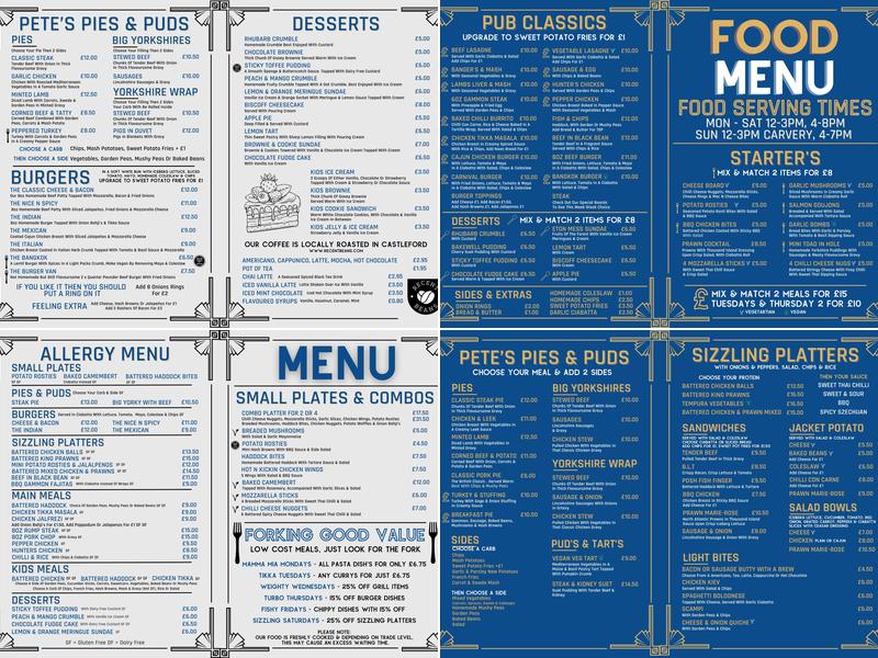 The George & Dragon Menu