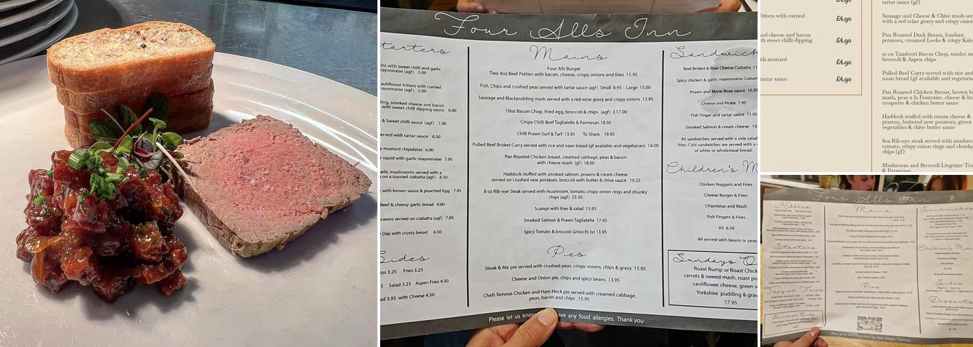 Four Alls Menu