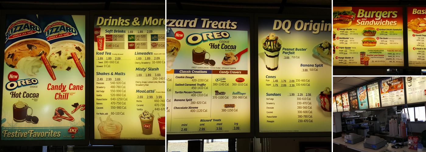 Dairy Queen Menu