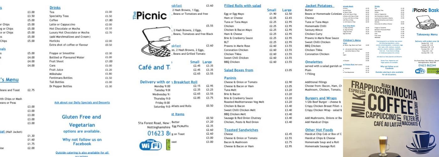 The Picnic Basket Menu