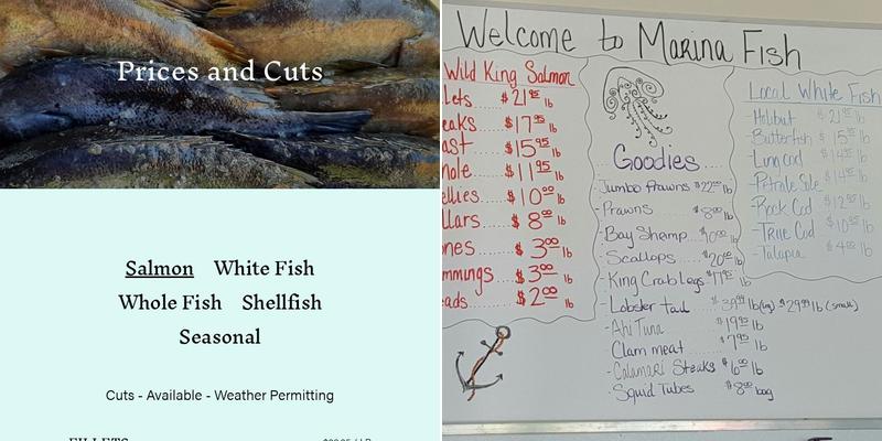 Marina Fish Menu