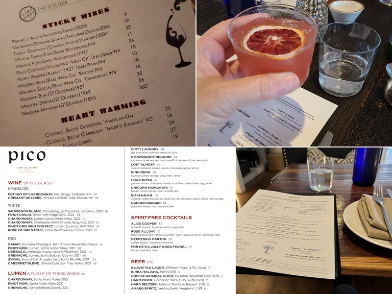 Pico Los Alamos Menu