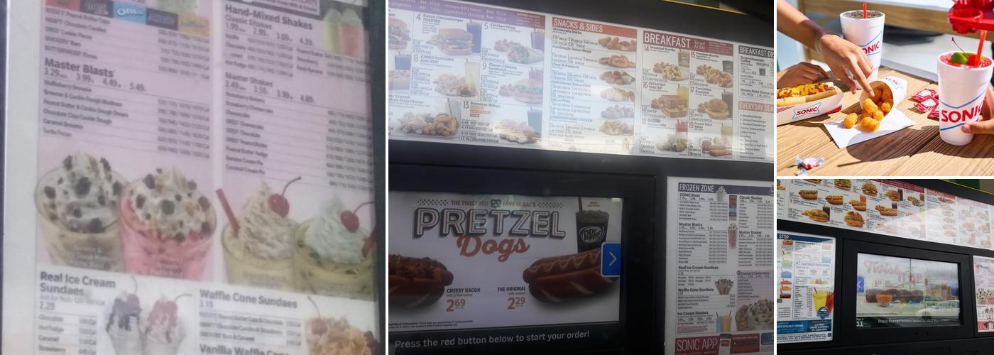 Sonic Drive-In Menu