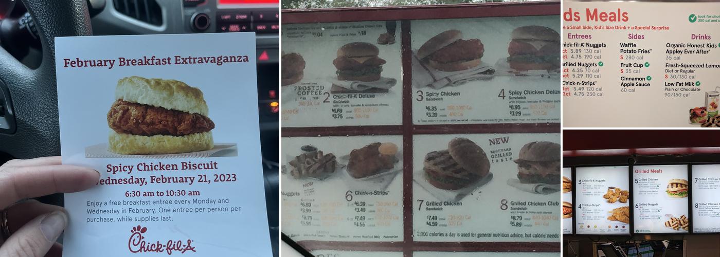 Chick-fil-A Menu